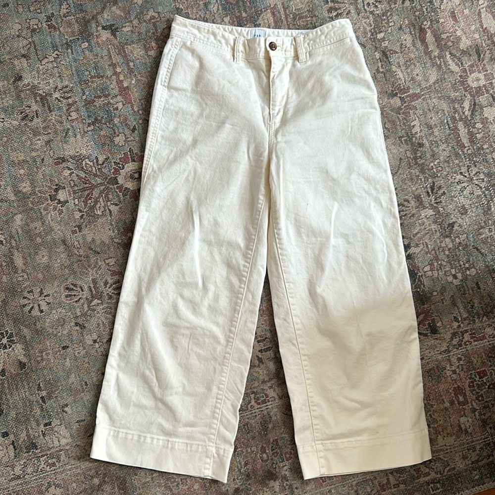 Wide leg cropped pants